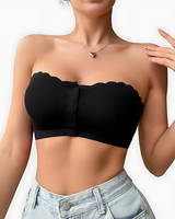 Soutien Confortável e Respirável com Fecho de Ilhós e Pormenor de Folhos (OFERTA 2X1)